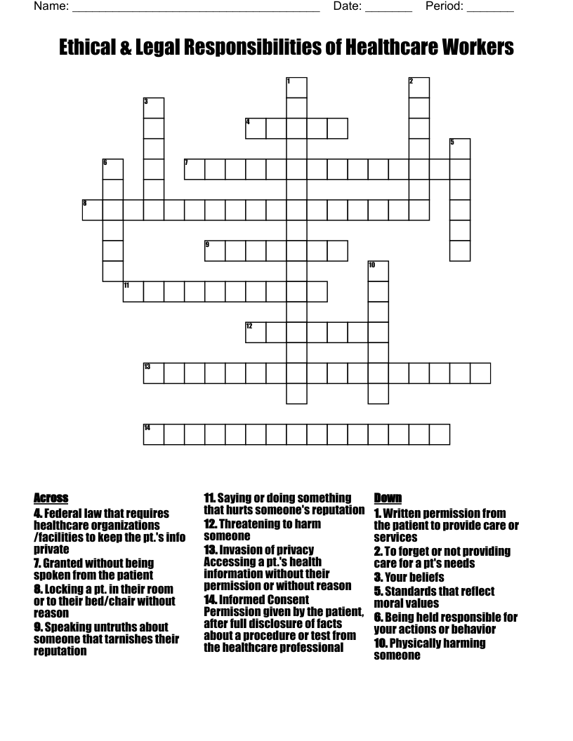 responsibility crossword clue