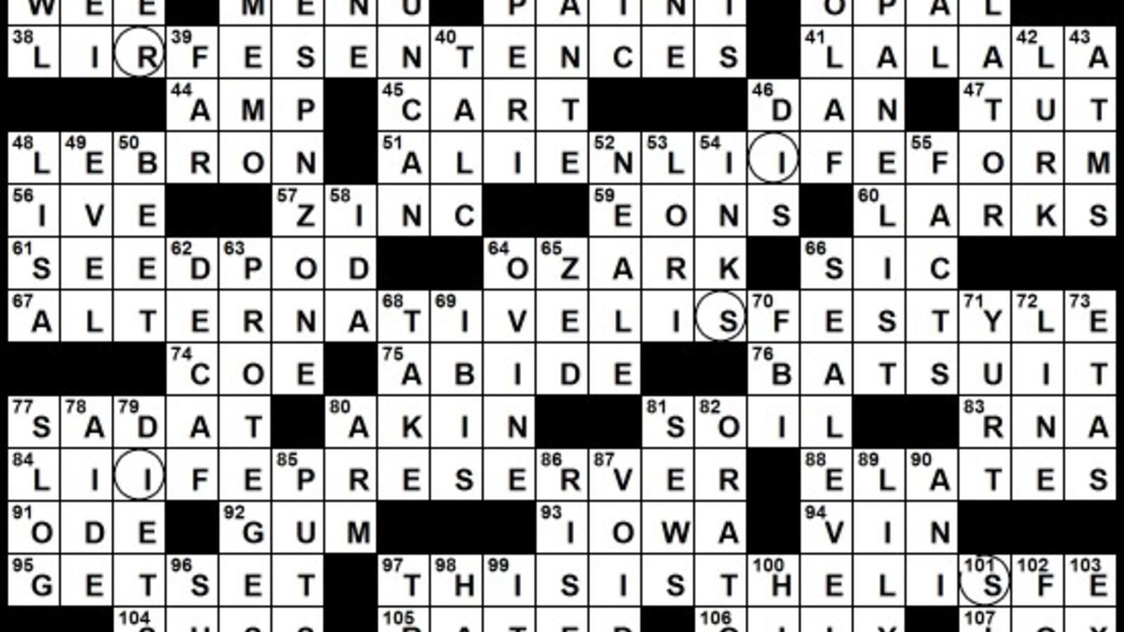 crossword clue changes crossword clue changes