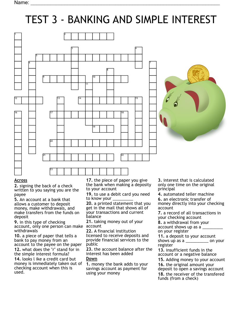 Exchange Rate Crossword WordMint