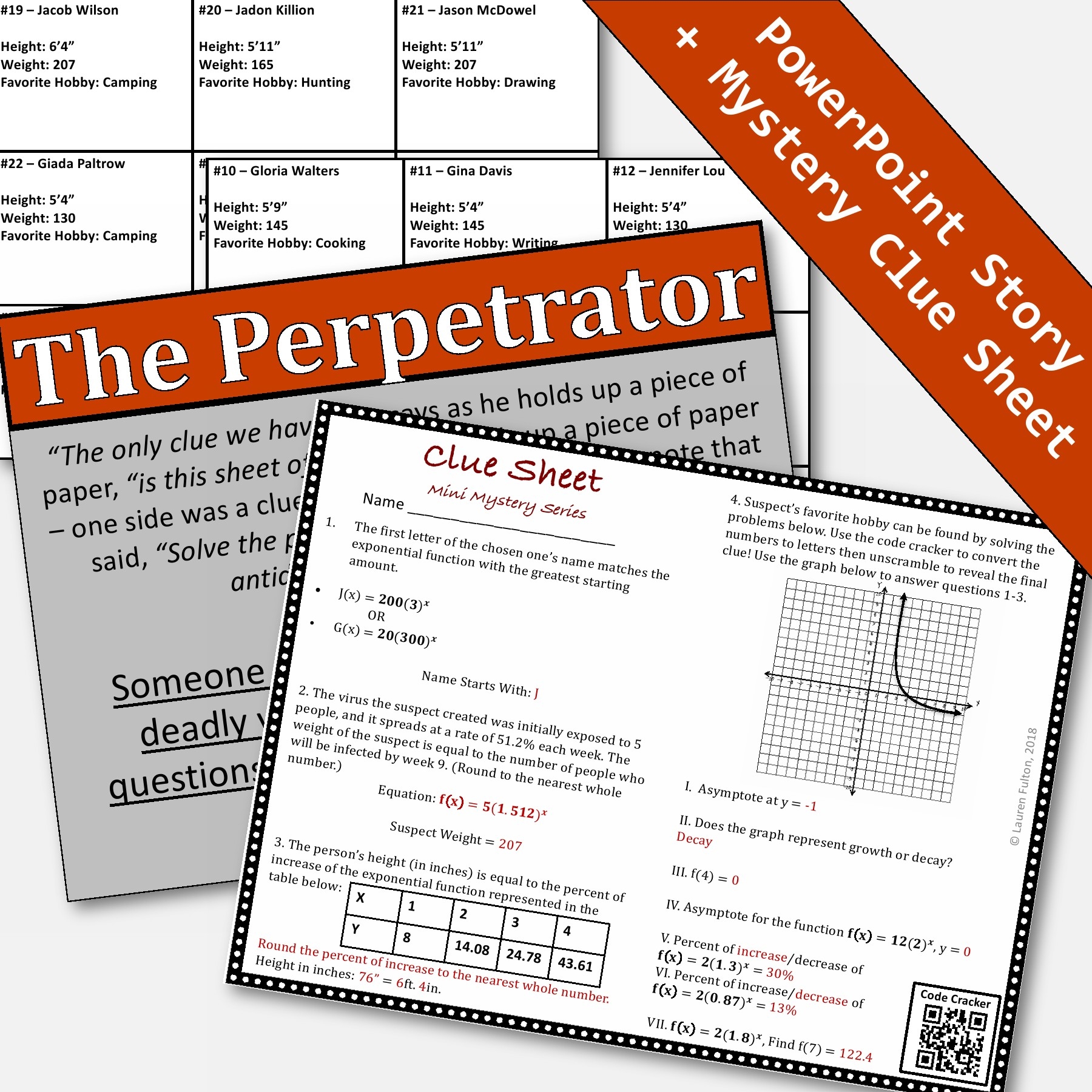 Exponential Functions Digital Activity Mini Mystery Classful Exponential Functions Digital Activity Mini Mystery Classful