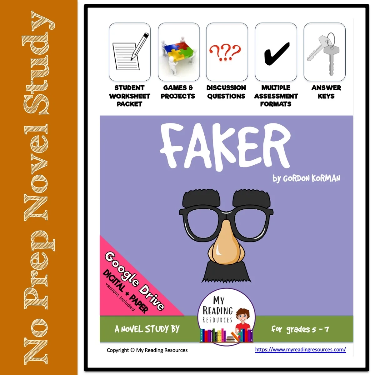 Faker Novel Study My Reading Resources