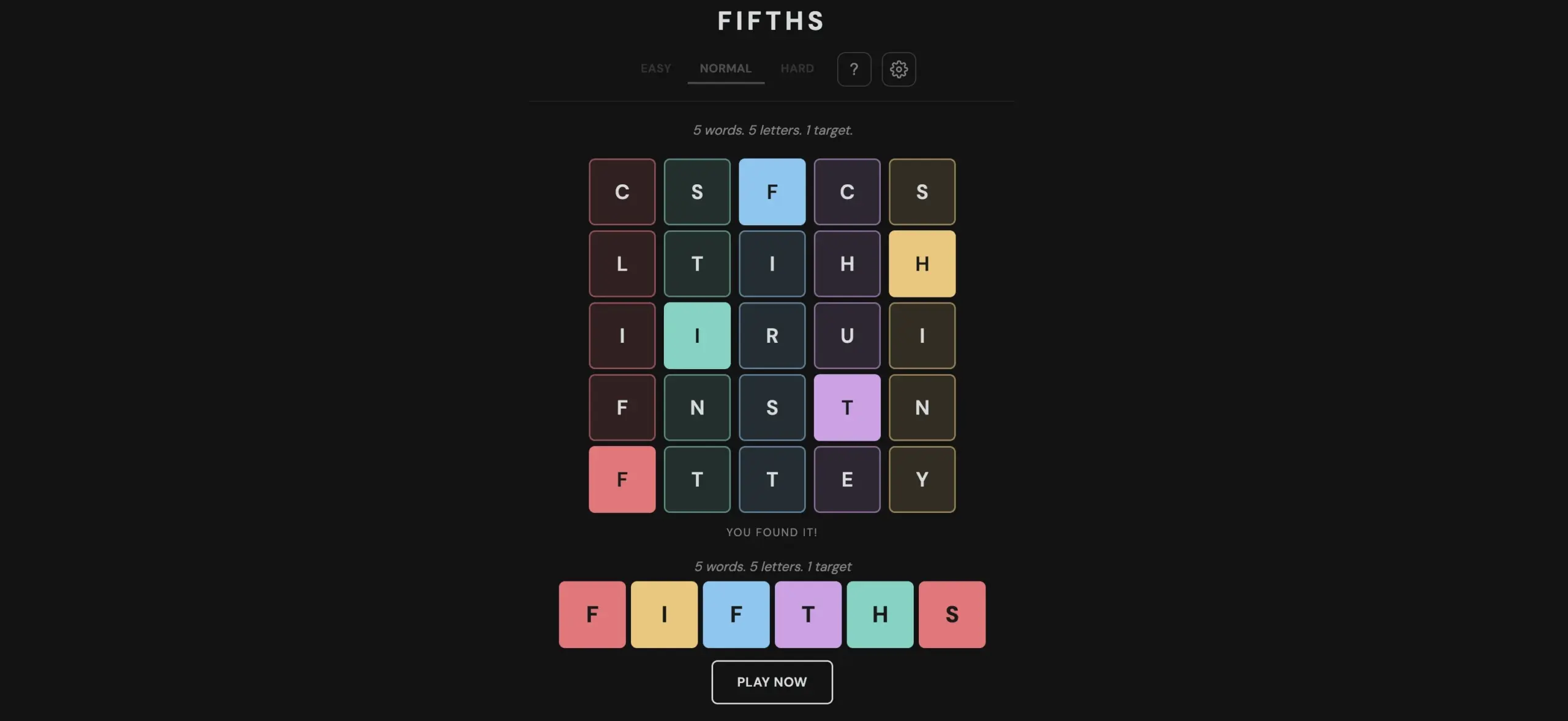 Fifths A New Daily Word Puzzle R wordgames Fifths A New Daily Word Puzzle R wordgames