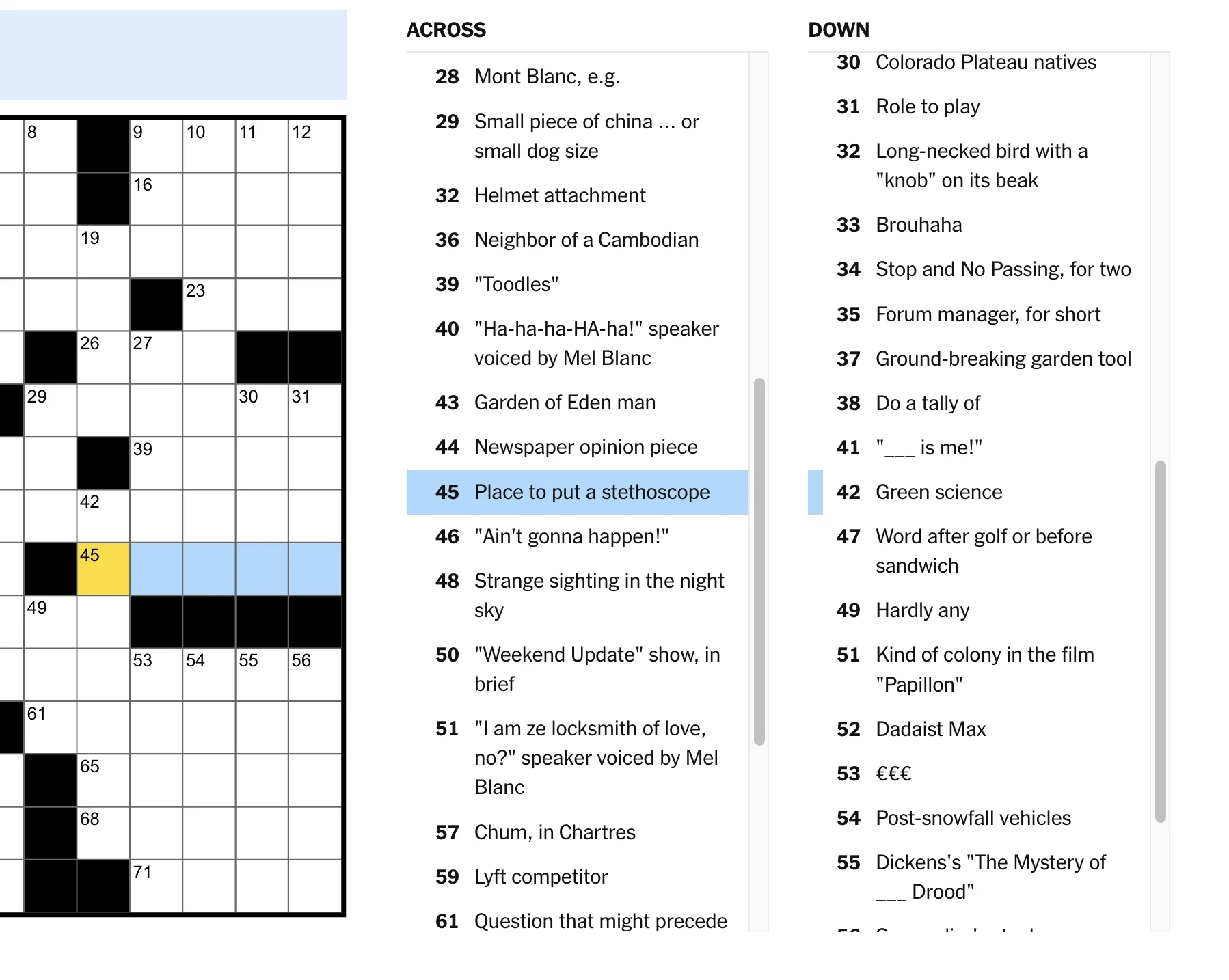 put up crossword clue