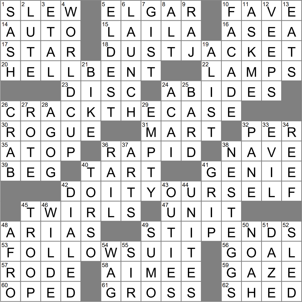 Fixed Payments Crossword Clue Archives LAXCrossword