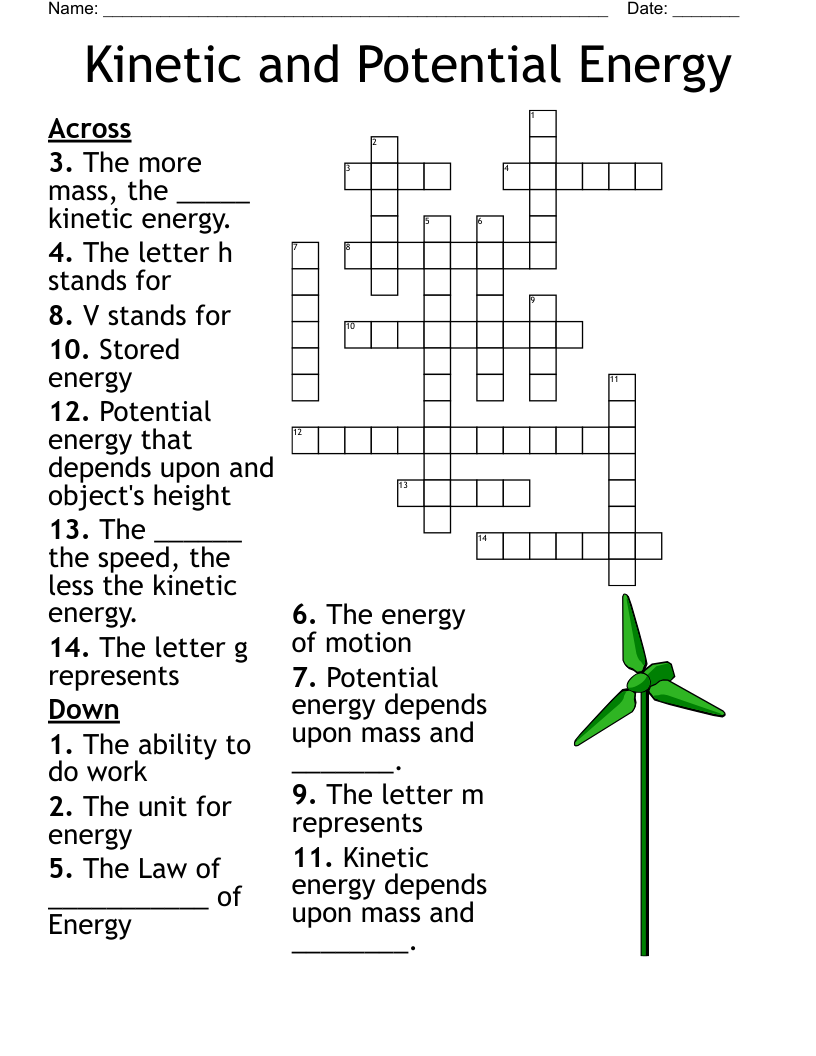 Force Work And Energy Crossword WordMint Force Work And Energy Crossword WordMint