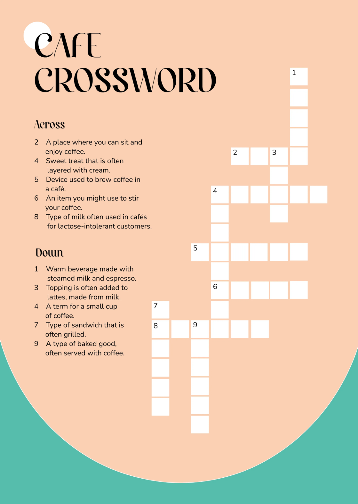 Free Blank Crossword Puzzle Template To Edit Online