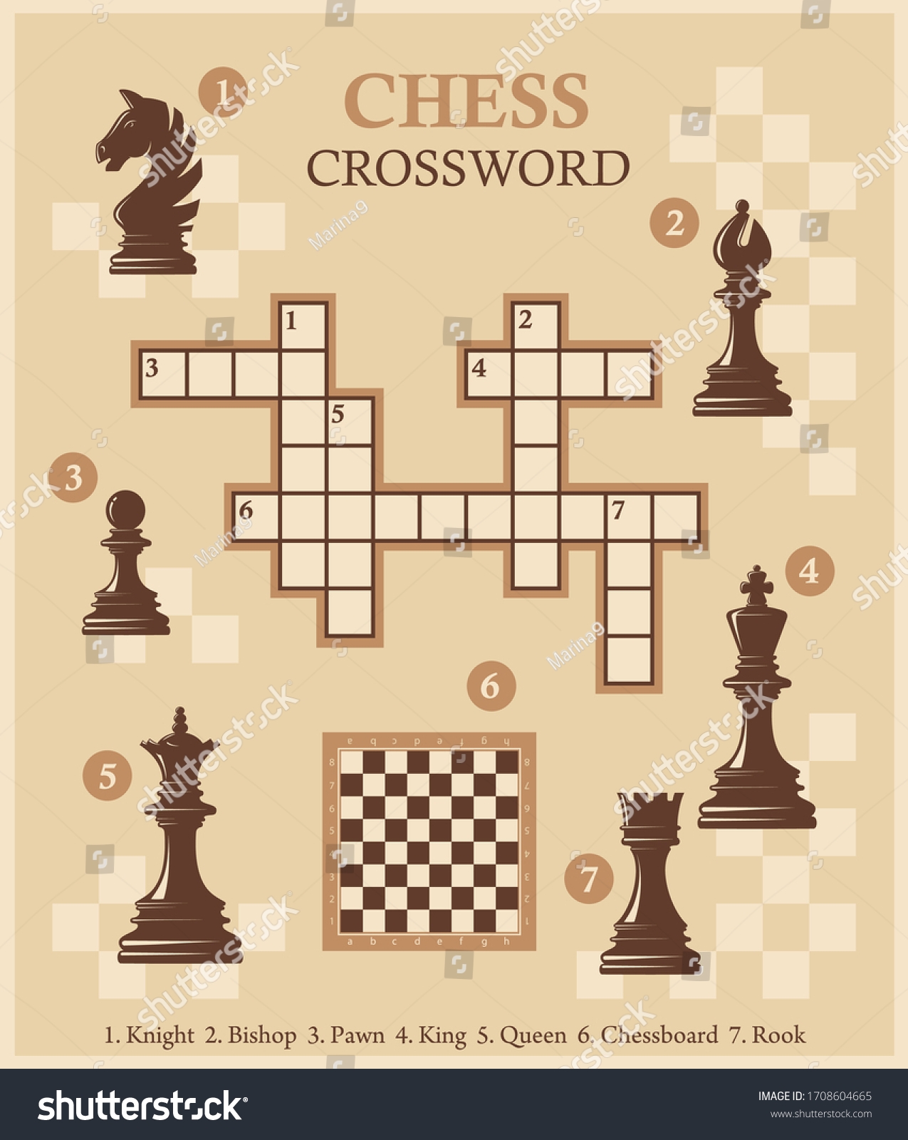 crossword clue for chess piece