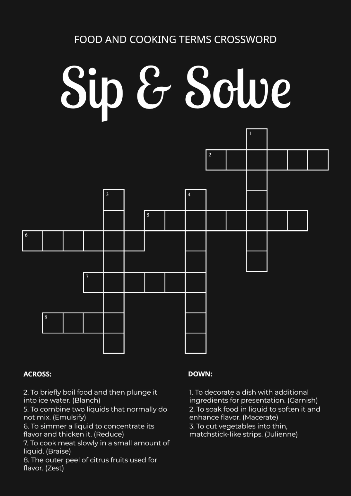 Free Mini Crossword Puzzle For Families Template To Edit Online