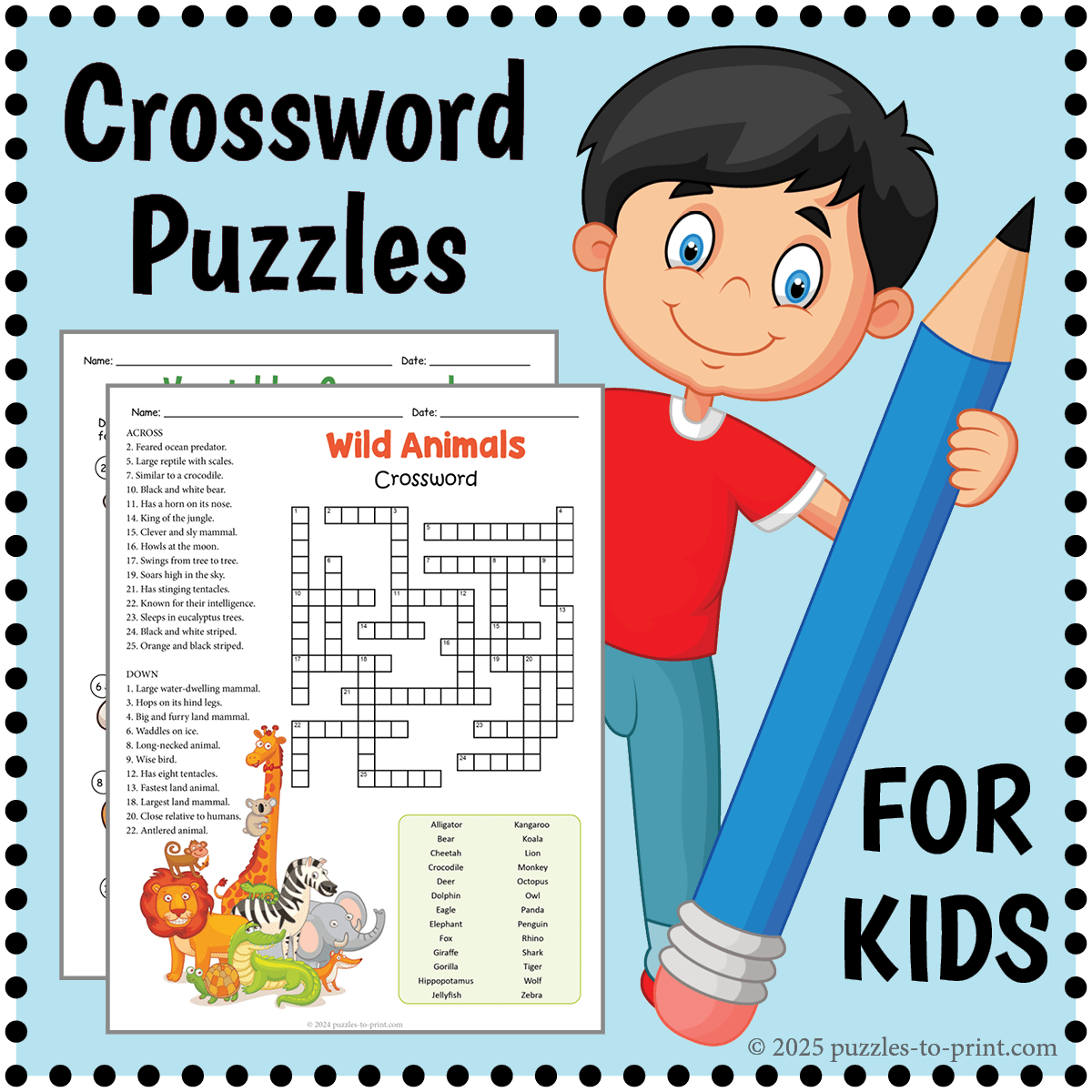 crossword puzzles for kids