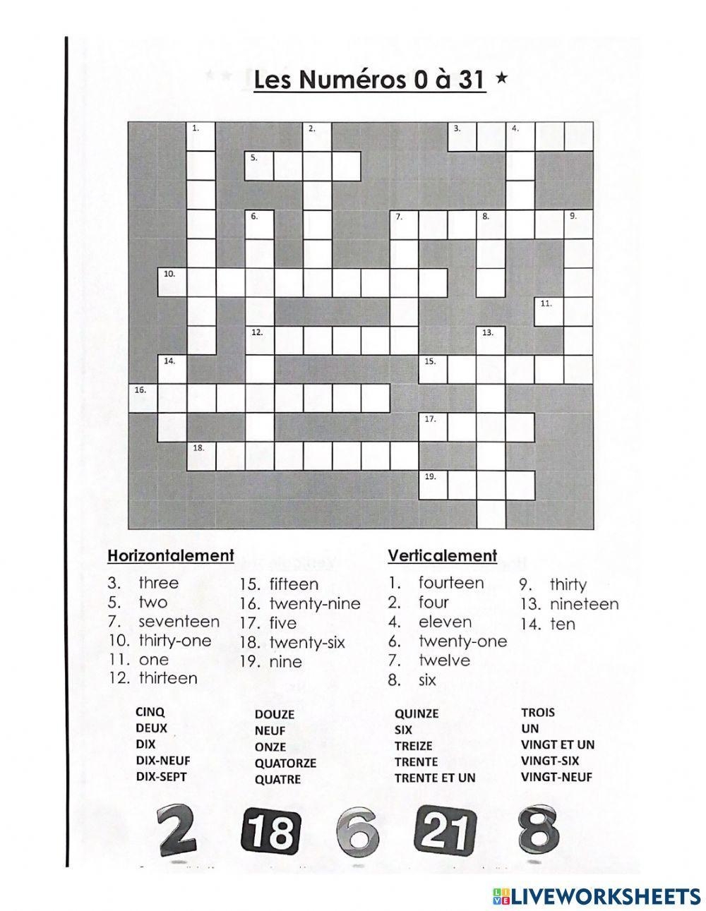 French Crosswor Free Interactive Worksheets 1549286 French Crosswor Free Interactive Worksheets 1549286
