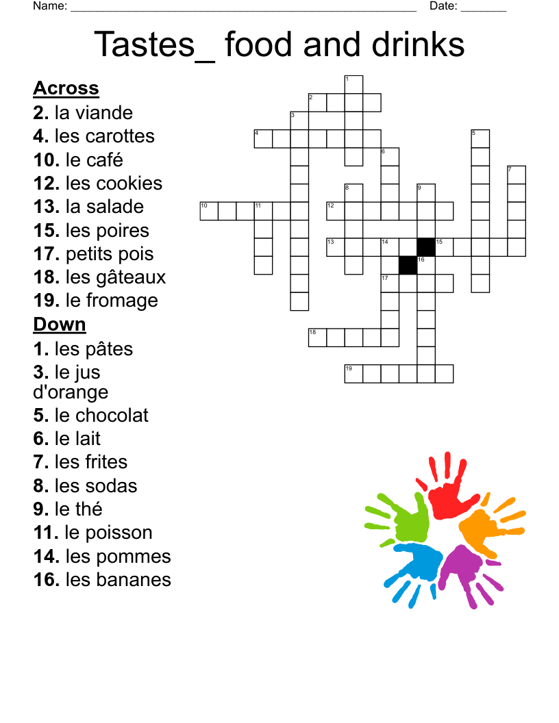 French Food Worksheet WordMint French Food Worksheet WordMint