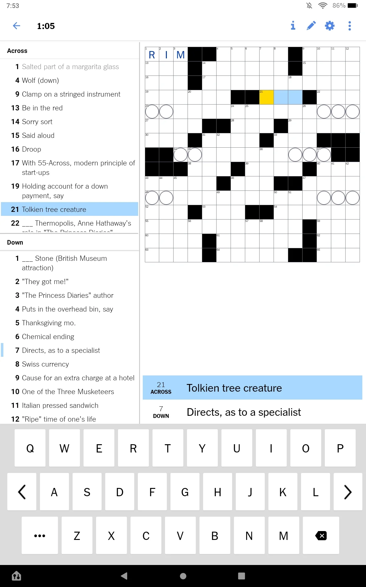 like frodo at the end crossword