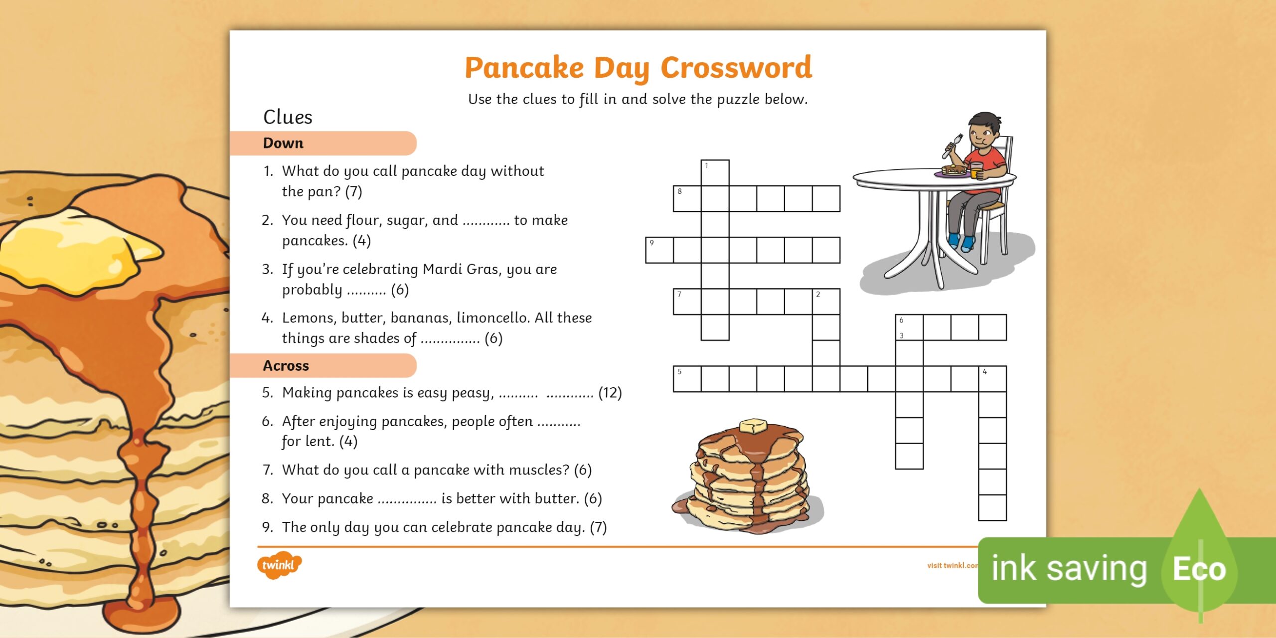 russian pancakes crossword clue