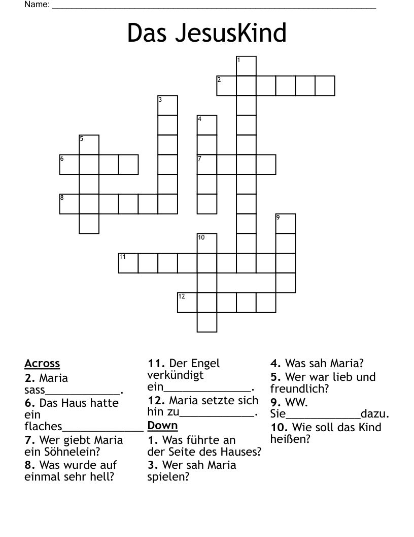 G5 1 Das Haus Crossword WordMint