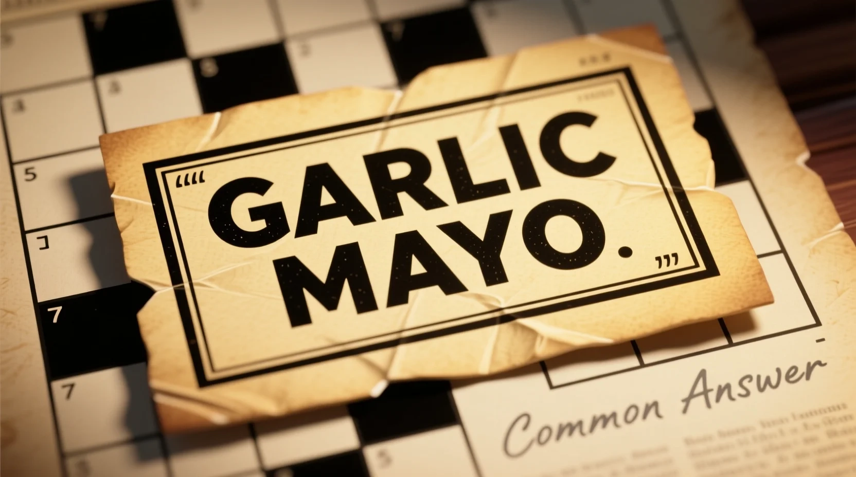 Garlic Mayo Common Crossword Puzzle Answer