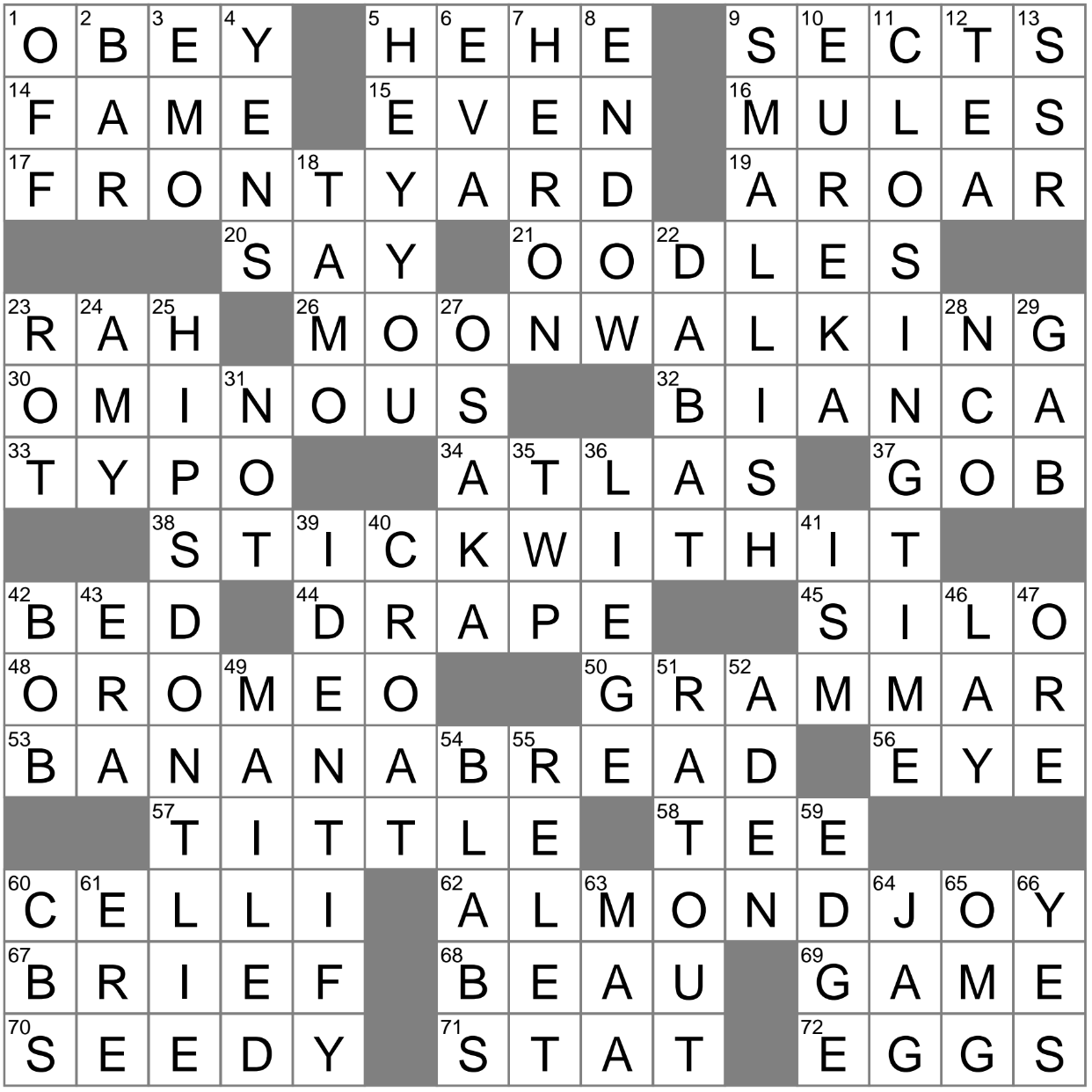 Gooey Lump Crossword Clue Archives LAXCrossword
