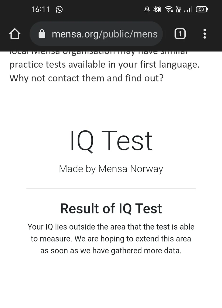 Got My Mensa Test Result Like This R mensa