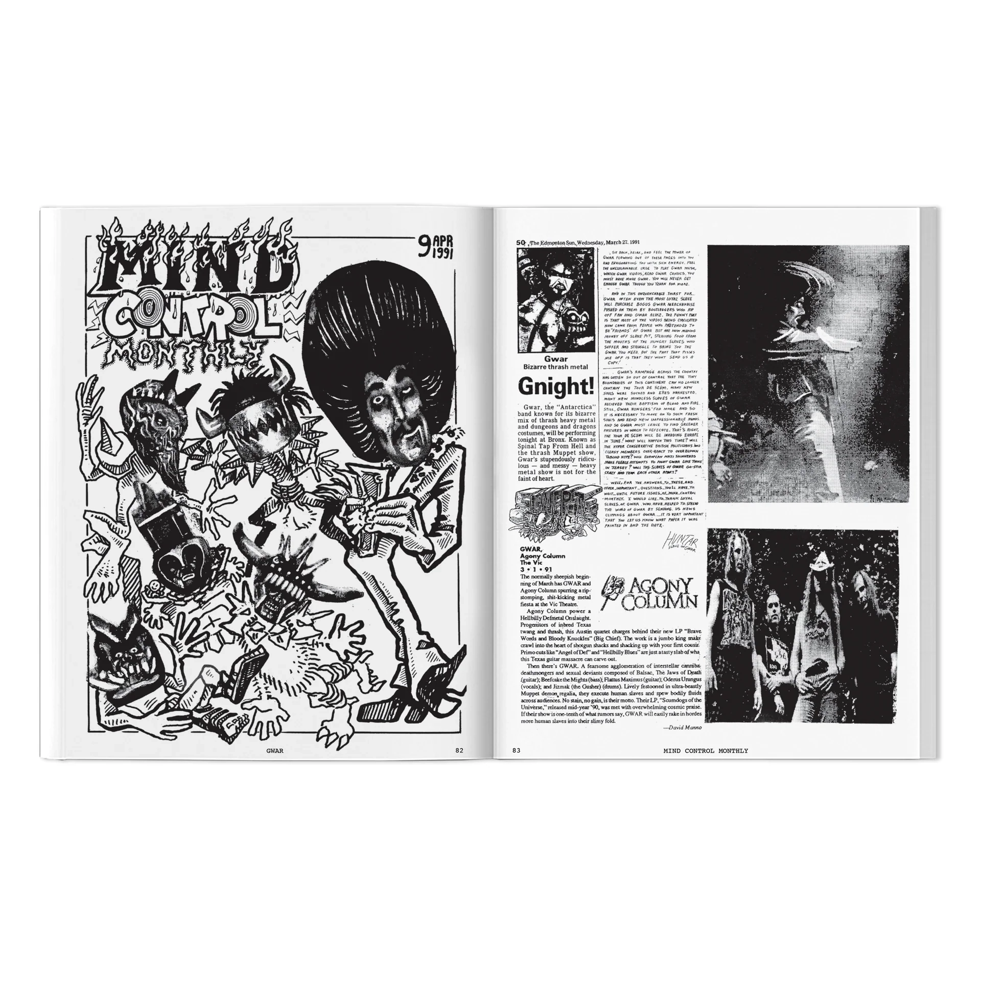 GWAR X BEYOND THE STREETS Mind Control Monthly Book