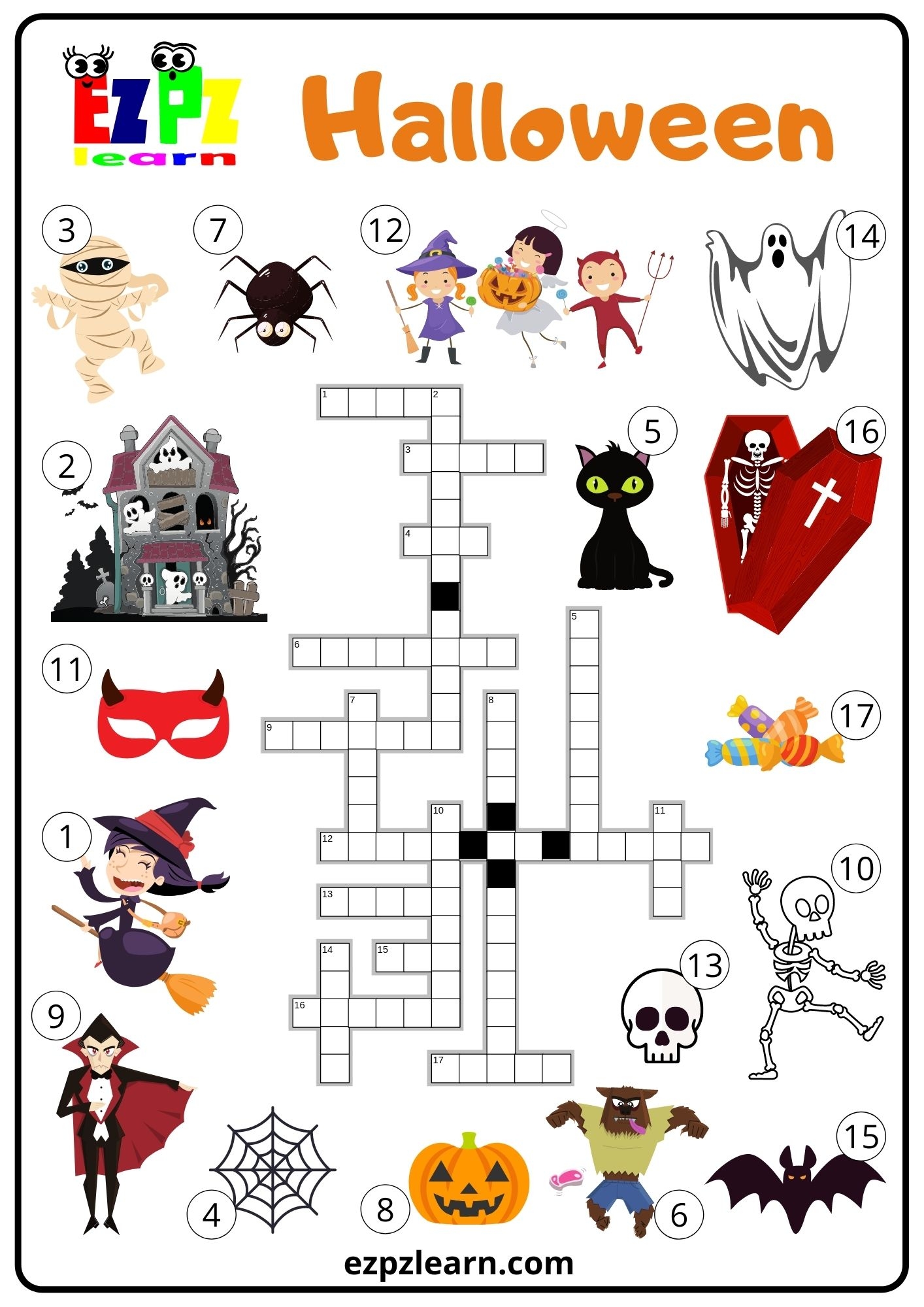 halloween crossword puzzle