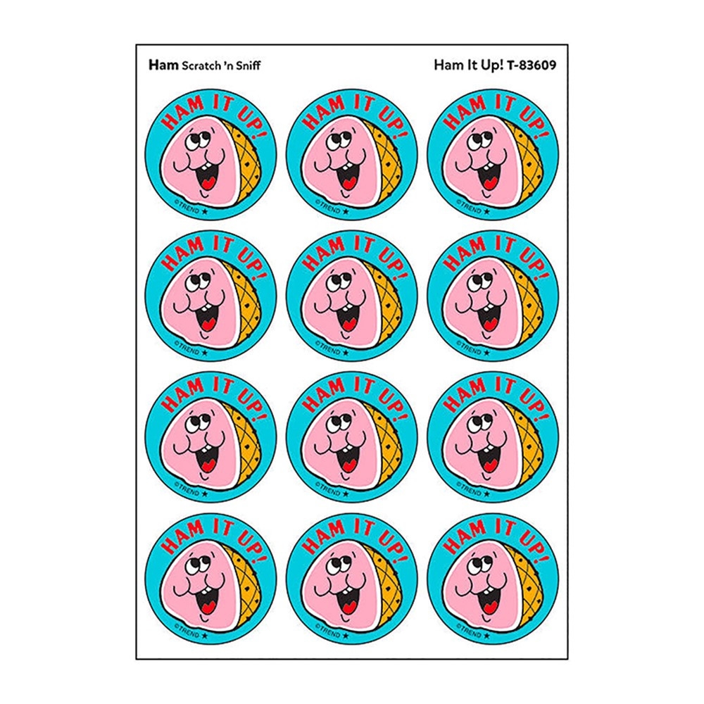 Ham It Up Ham Scented Stickers Pack Of 24 T 83609 Trend Enterprises Inc 