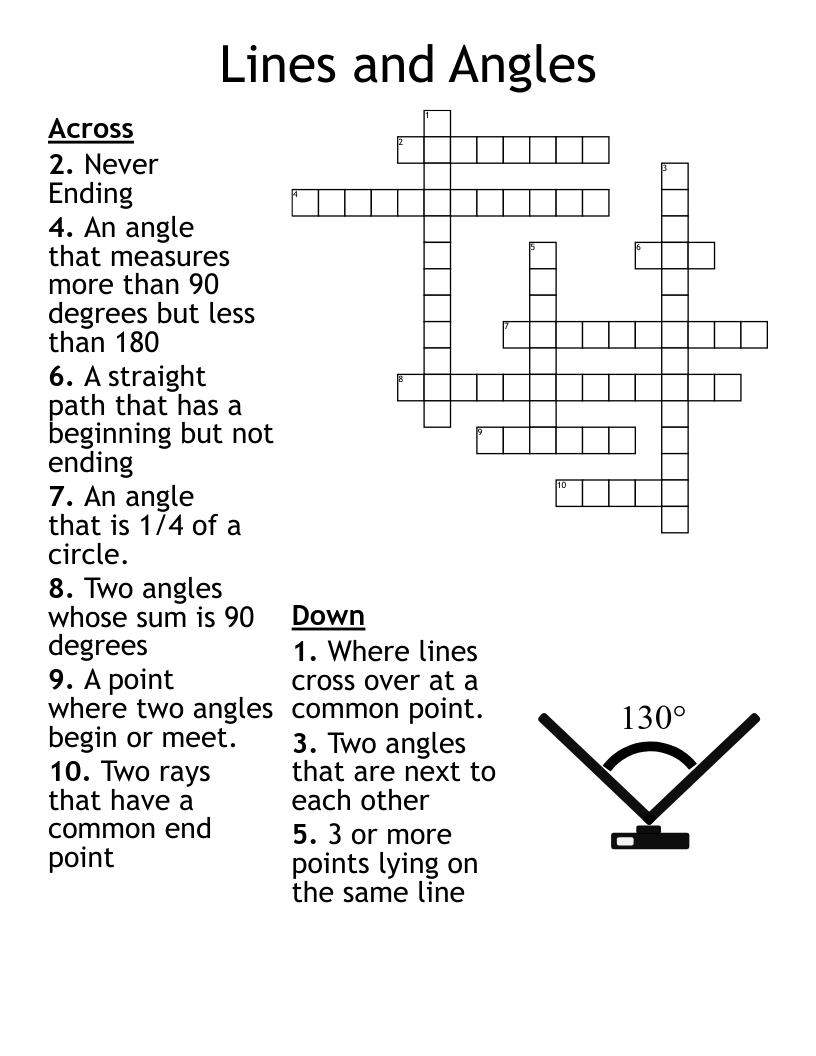 High School Math Puzzles Crossword WordMint
