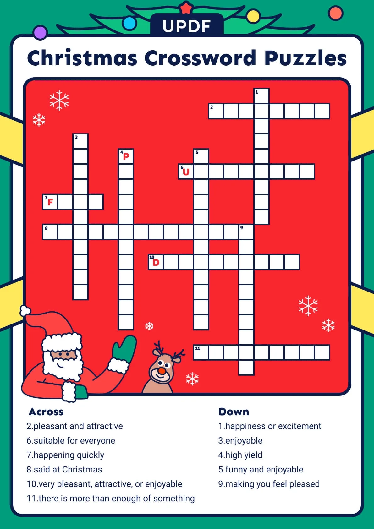 Holiday Cheer 2026 Christmas Crossword Puzzles UPDF Holiday Cheer 2026 Christmas Crossword Puzzles UPDF