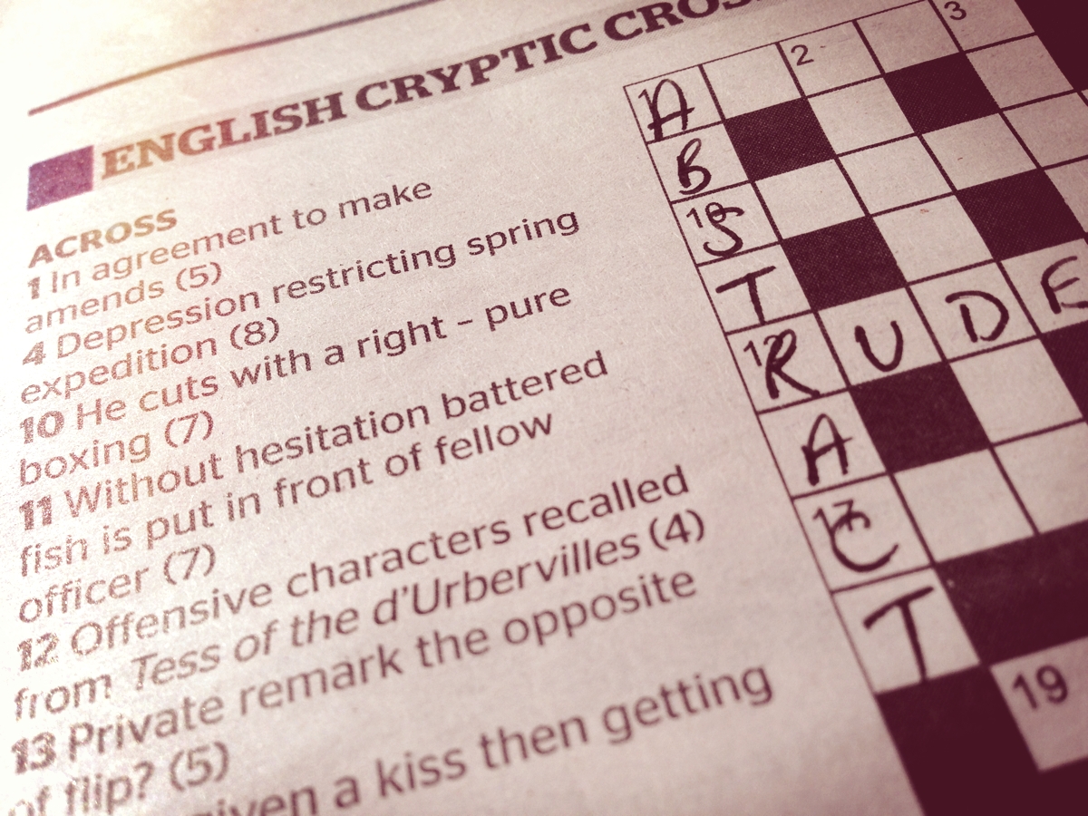 How I Solve A Cryptic Clue