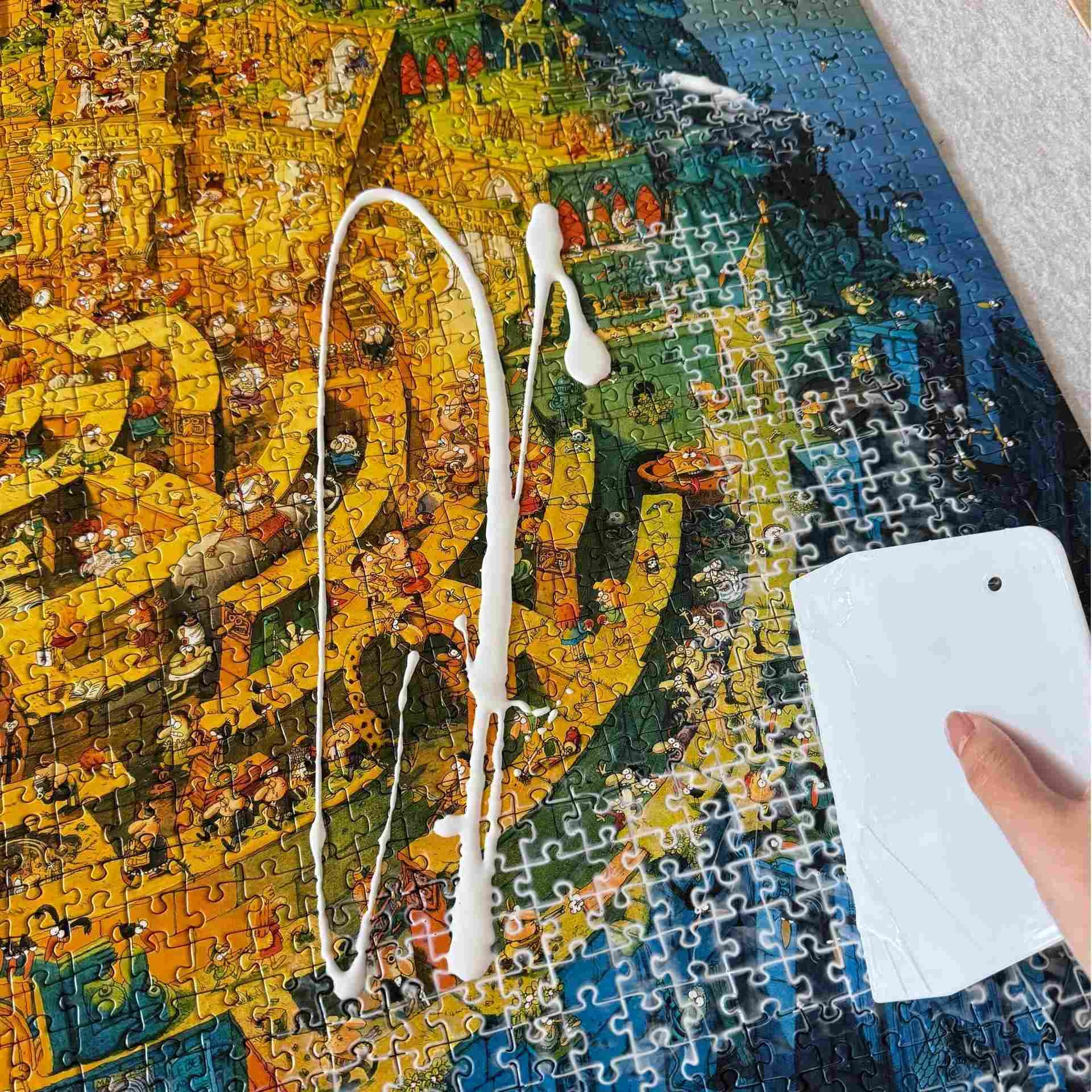 how to glue a puzzle