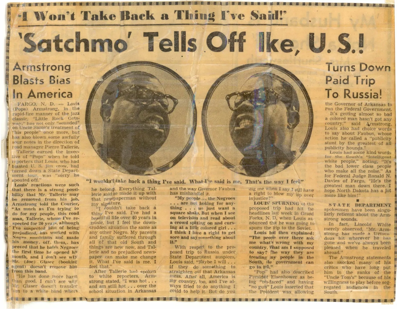 I m Still Louis Armstrong Colored Louis Armstrong And The Civil Rights Era That s My Home