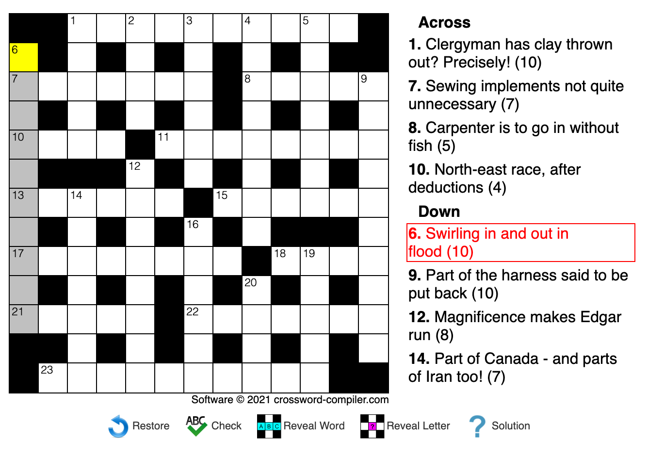 clues crossword clue