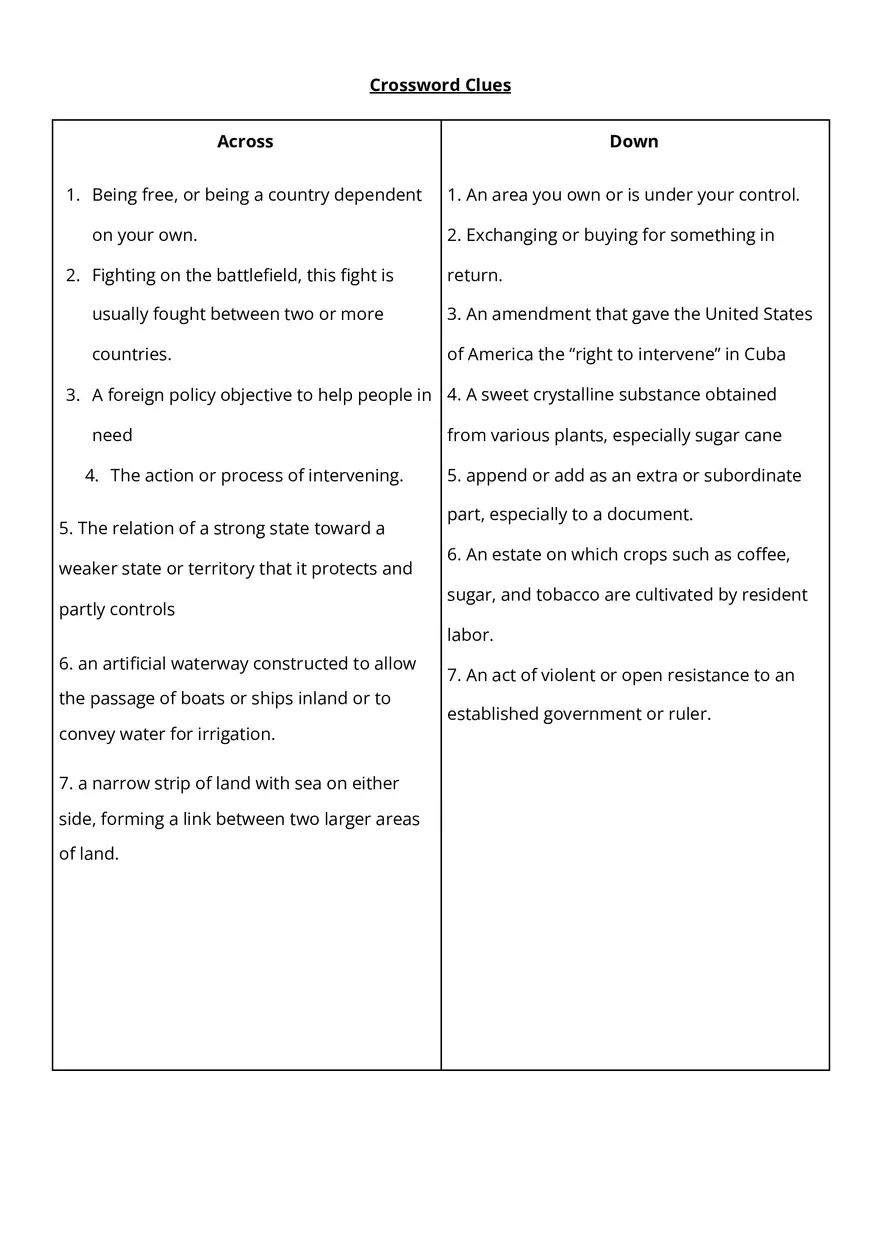 Imperialism Crossword Puzzle Edubirdie Imperialism Crossword Puzzle Edubirdie