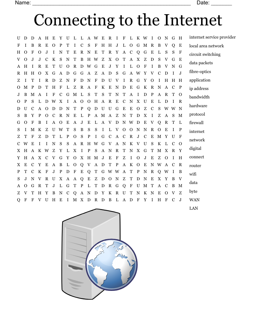 Internet Terminology Crossword WordMint