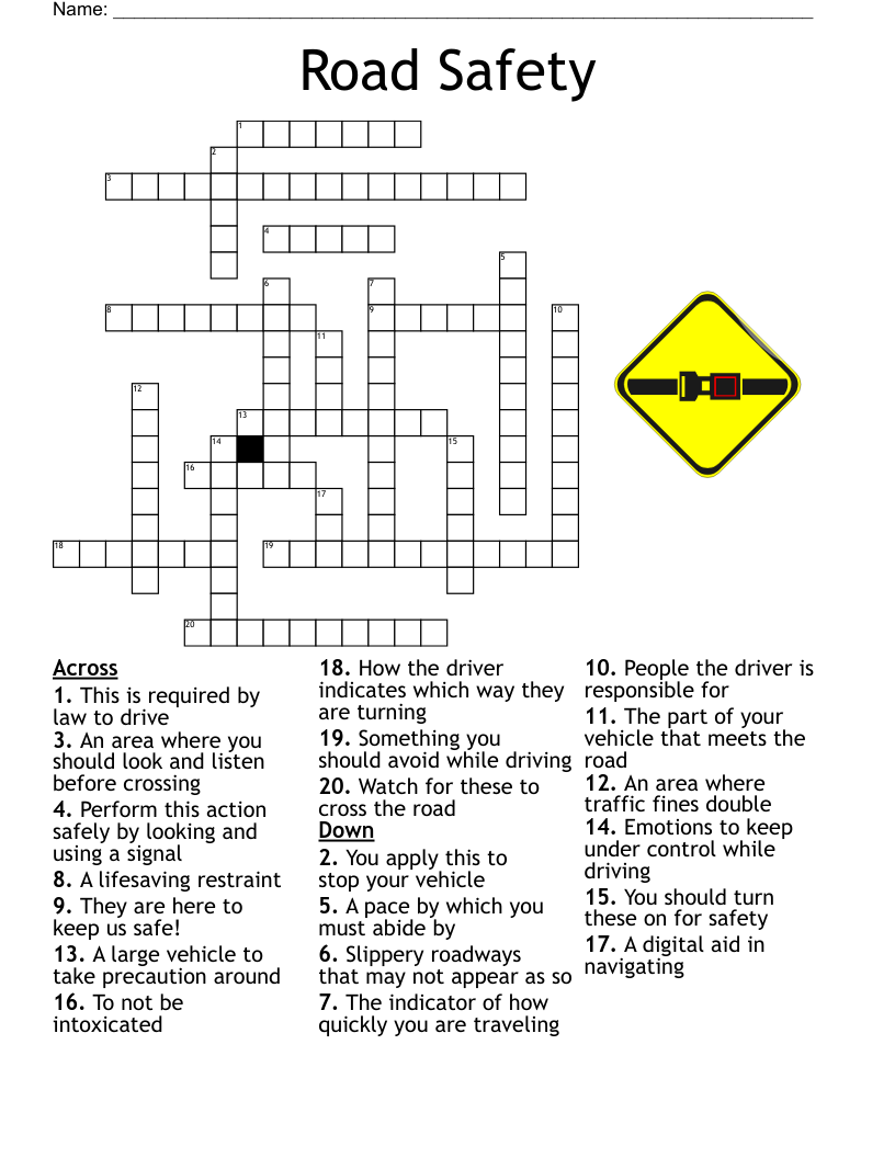 Introduction To A Novice Driver And Licensing Requirements Crossword WordMint