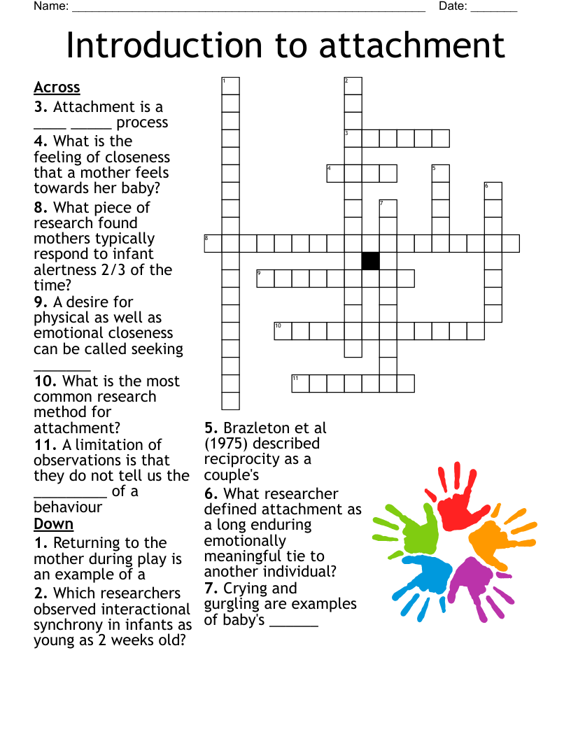Introduction To Attachment Crossword WordMint