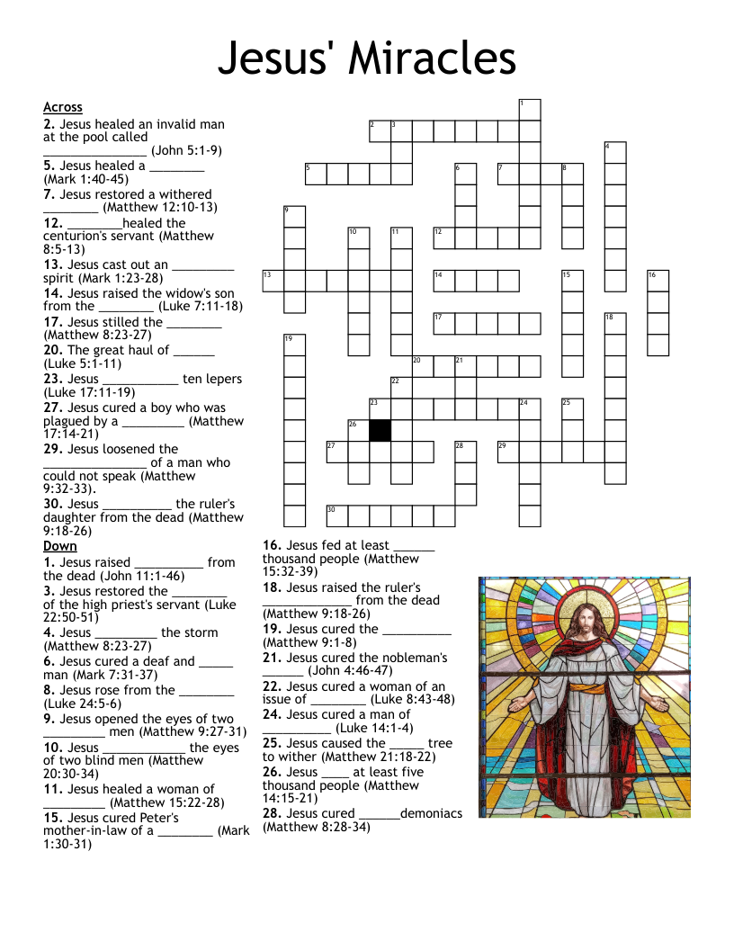 JESUS THE CHIEF CORNERSTONE Word Search WordMint