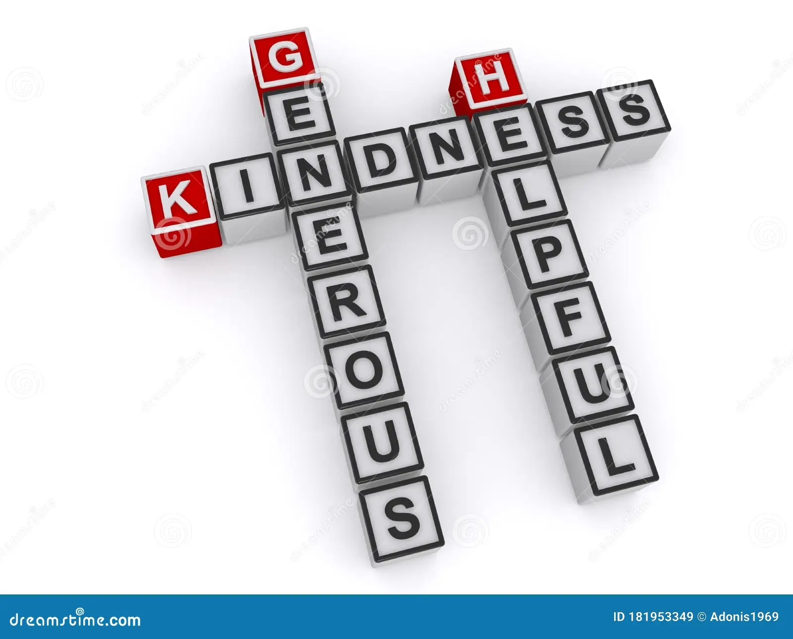 Kindness Generous Helpful Word Block Stock Image Image Of Marketing Alphabet 181953349