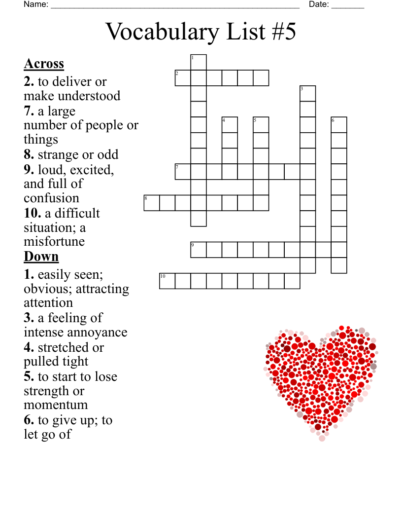 L 5 Crossword Puzzle WordMint L 5 Crossword Puzzle WordMint