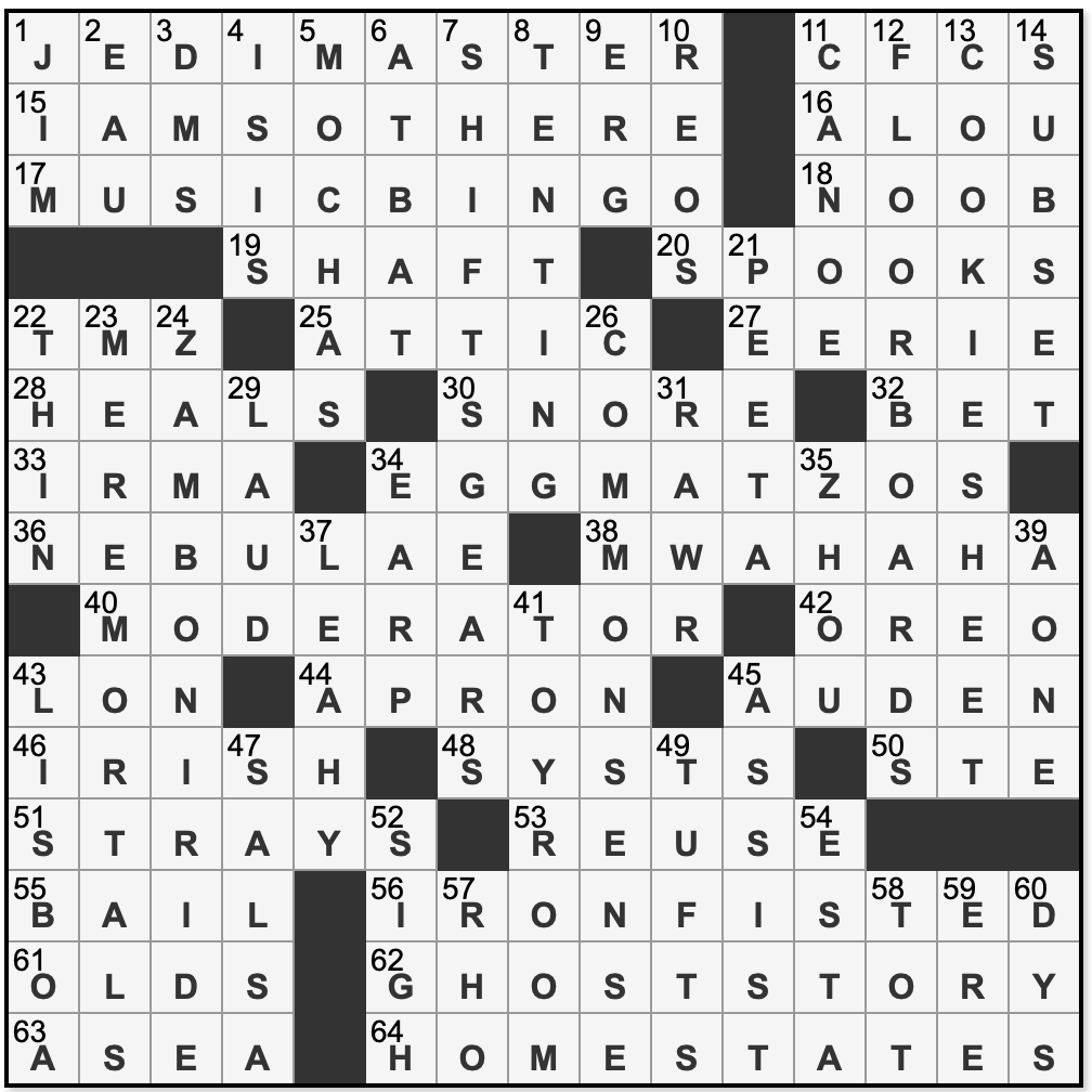 L A Times Crossword Corner Saturday August 9 2025 David Karp