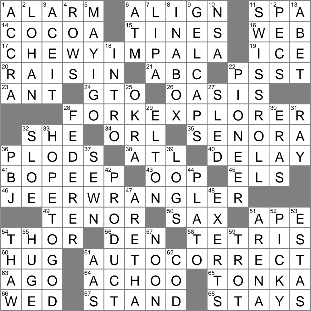 LA Times Crossword 11 Jul 25 Friday LAXCrossword
