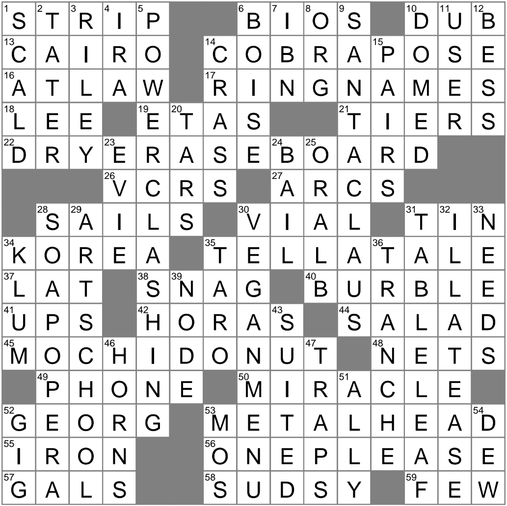 LA Times Crossword 19 Jul 25 Saturday LAXCrossword