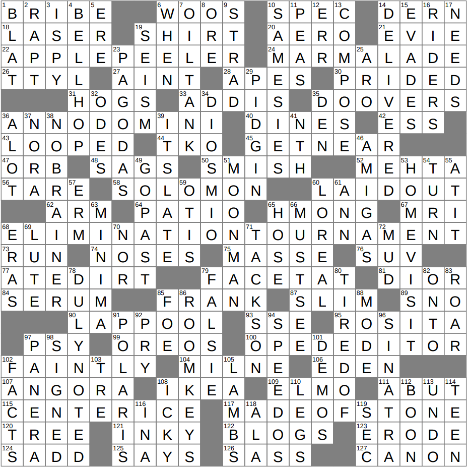 LA Times Crossword 30 Nov 25 Sunday LAXCrossword LA Times Crossword 30 Nov 25 Sunday LAXCrossword