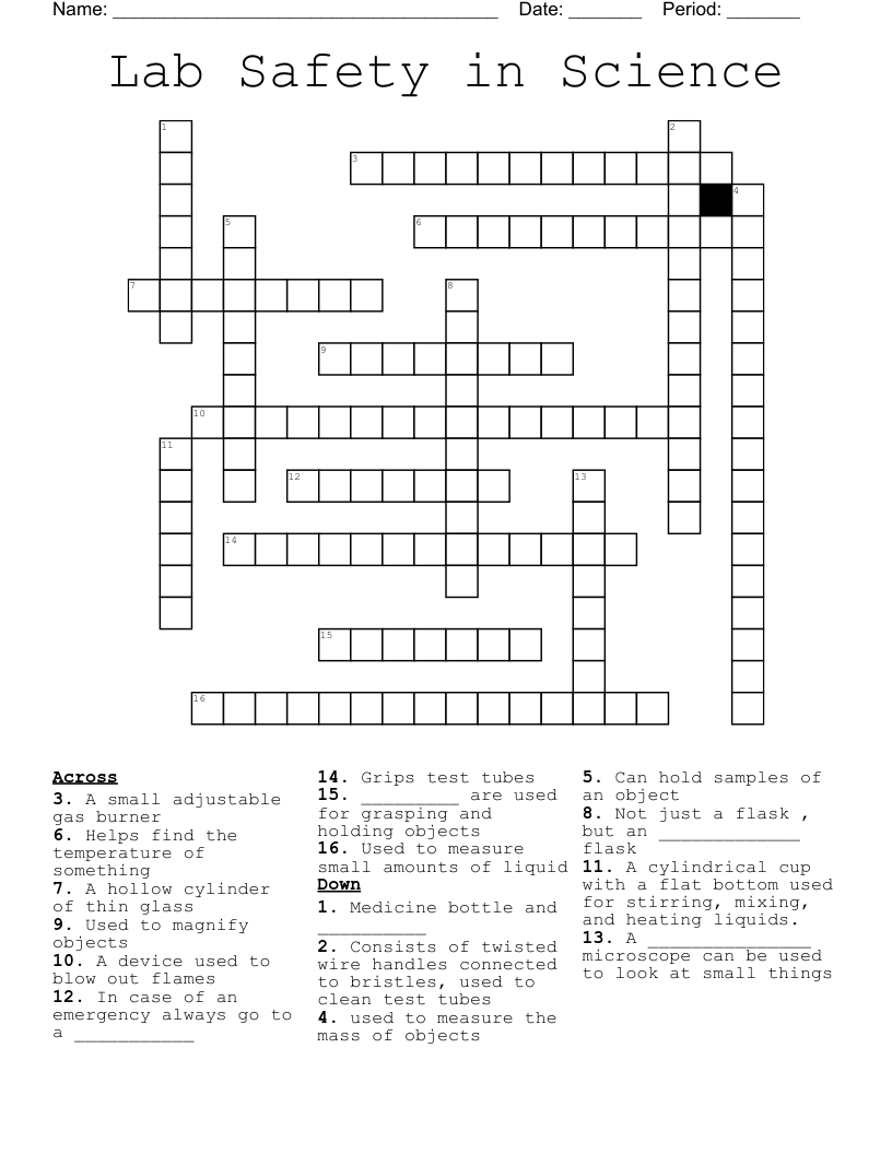 lab burner crossword clue 4 letters