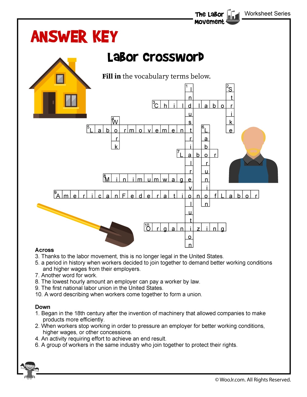 Labor Day For Kids Labor Movement History Lesson Plan Worksheets Woo Jr Kids Activities Children s Publishing