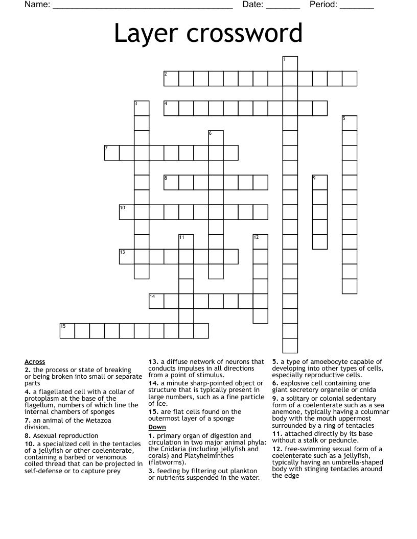 Layer Crossword WordMint