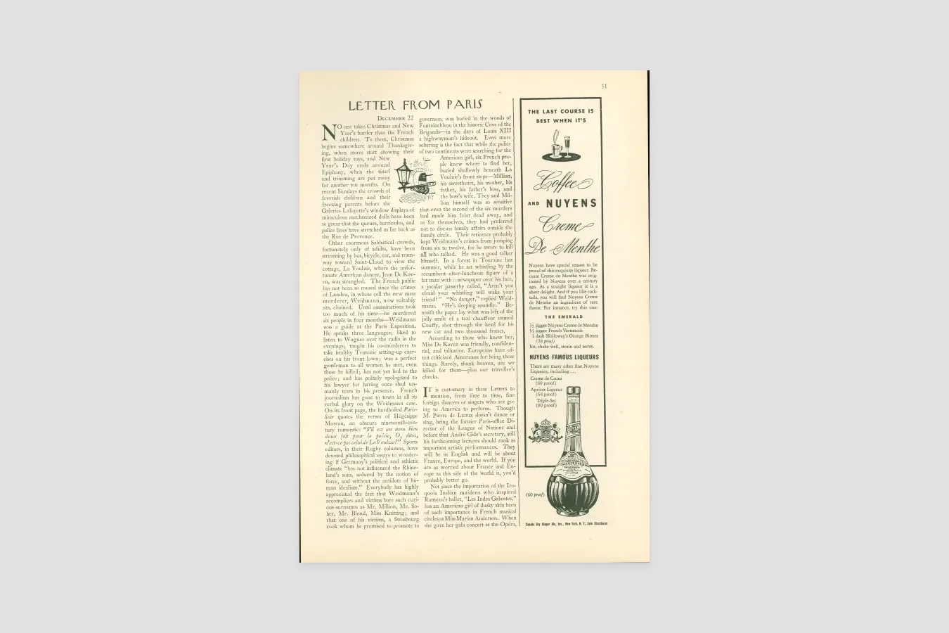 Letter From Paris The New Yorker