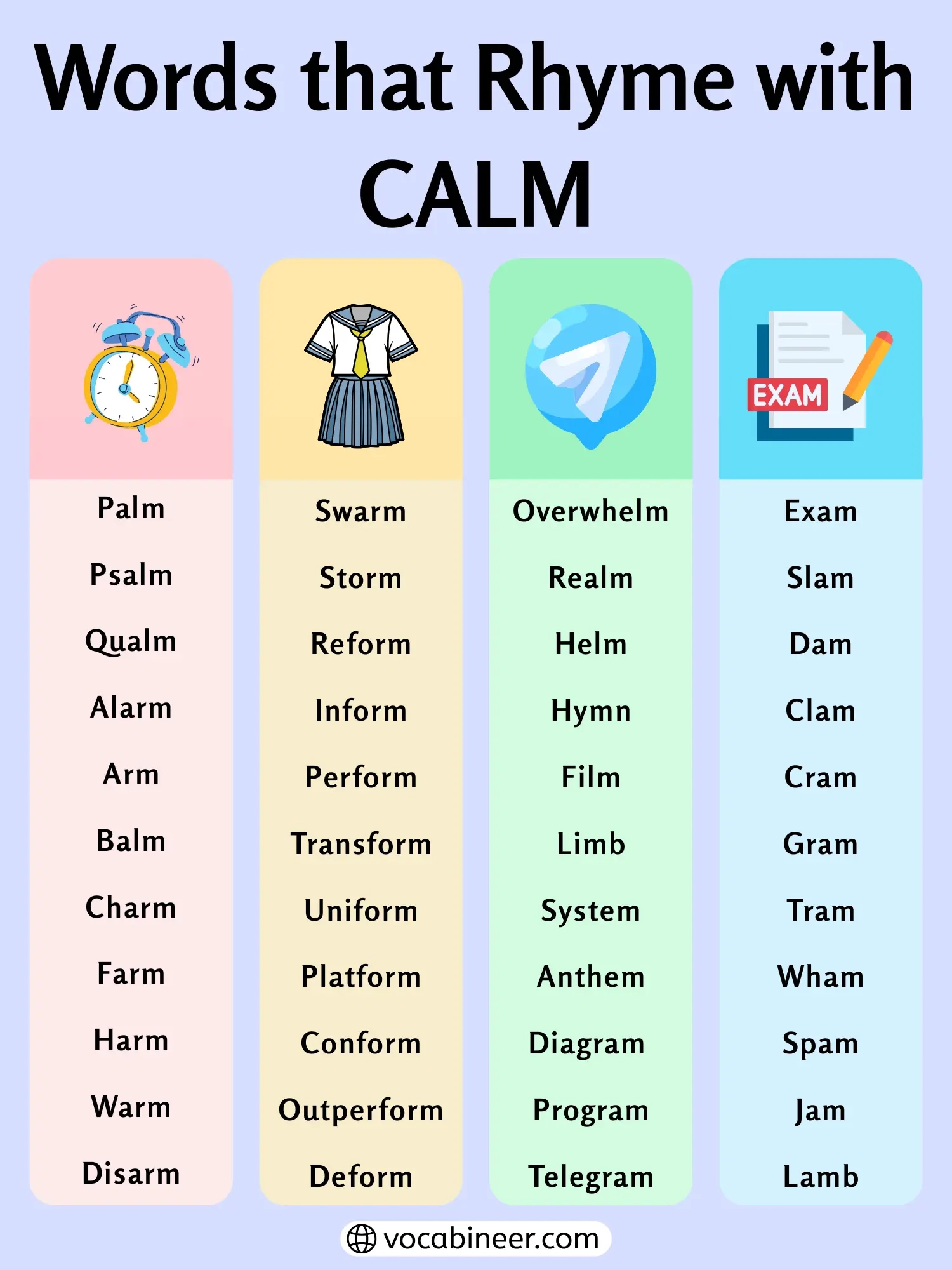 Lovely Rhymes With Calm 693 Beautiful Words Collection Lovely Rhymes With Calm 693 Beautiful Words Collection