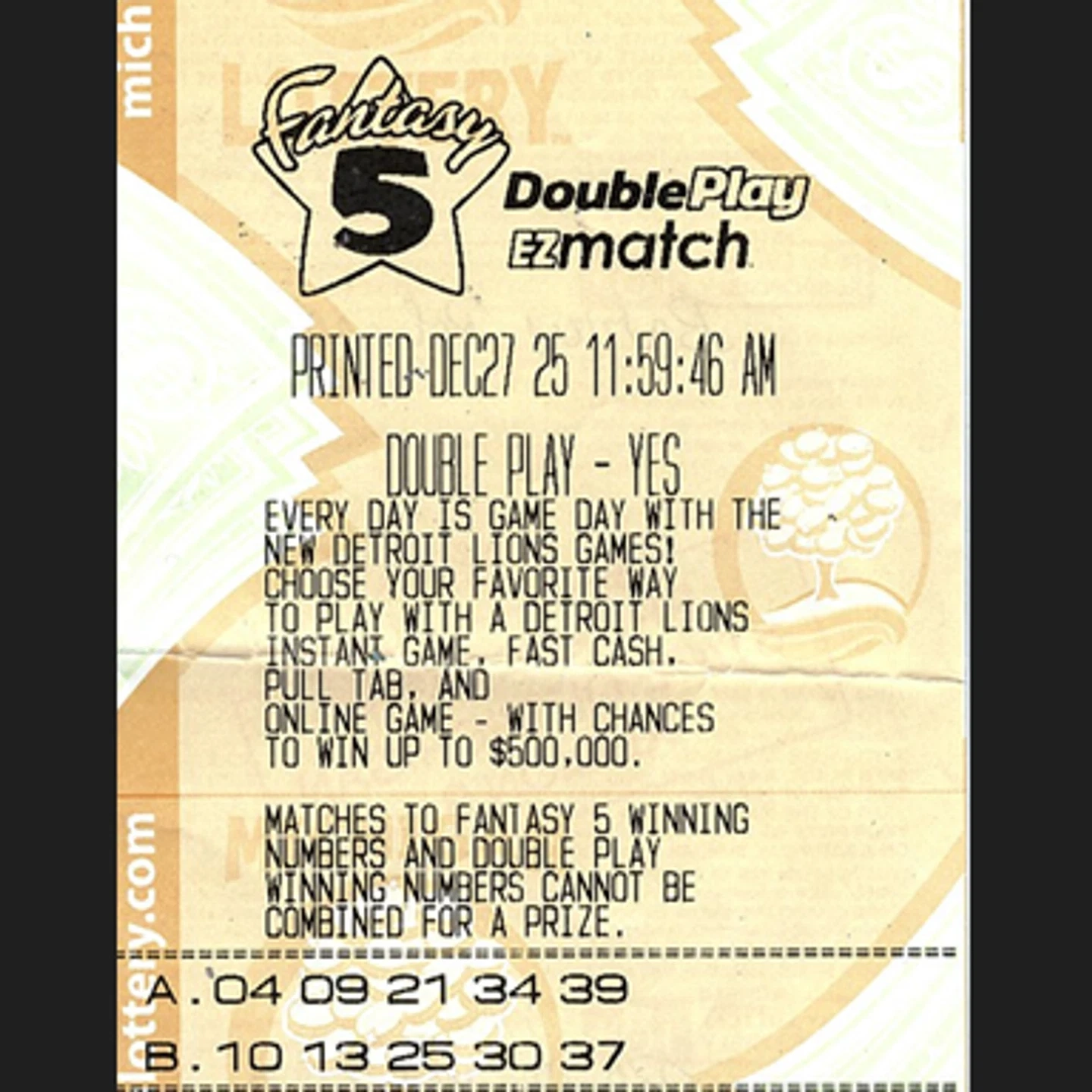 Macomb County Man Wins 491k Fantasy 5 Jackpot