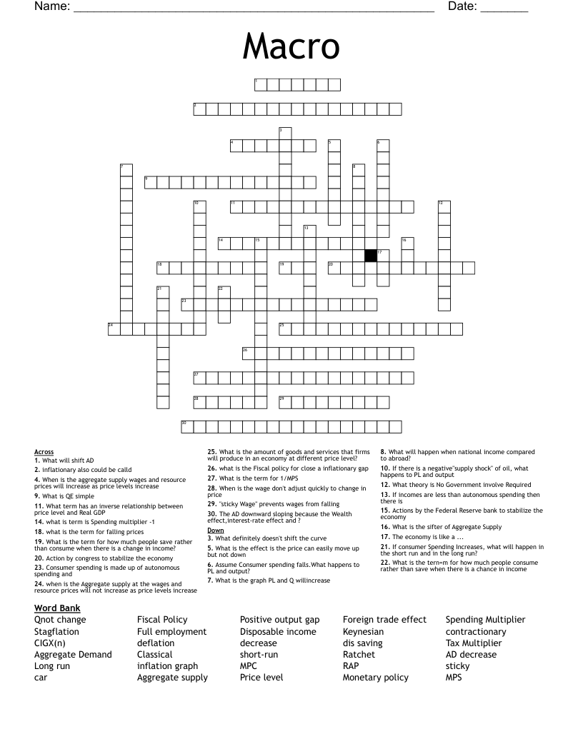 Macro Crossword WordMint