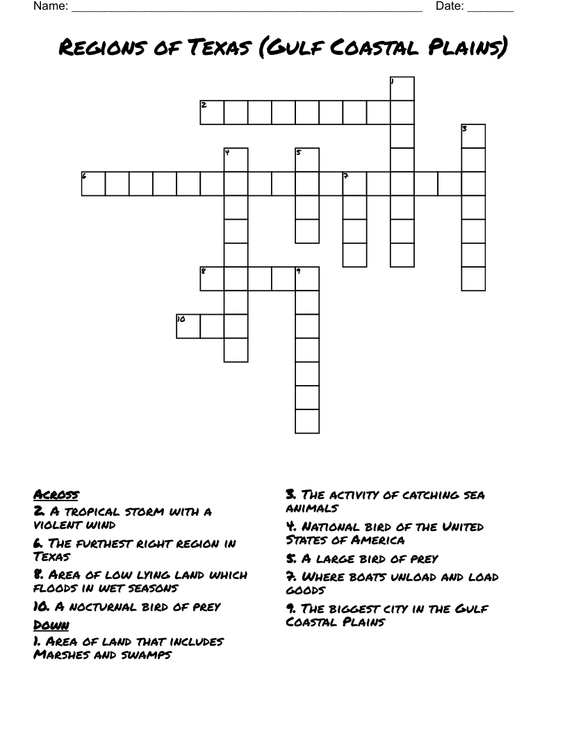 Marshes And Swamp Word Search WordMint