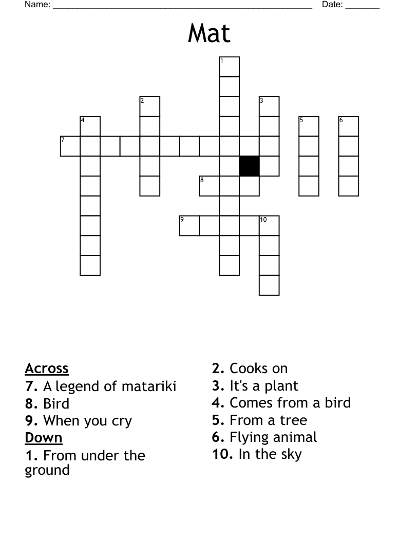 Mat Crossword WordMint